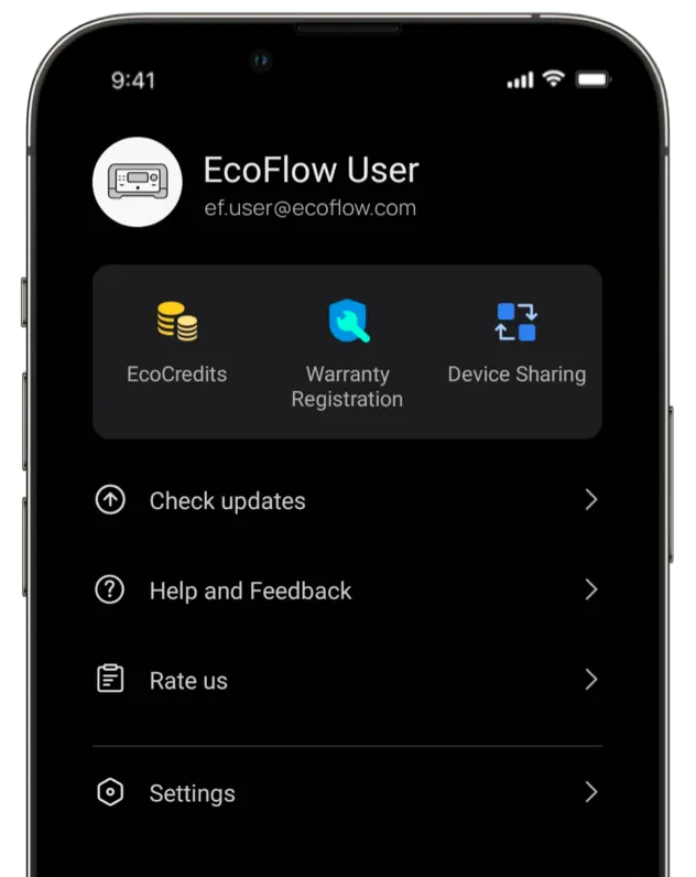 EcoFlow Aplikacija